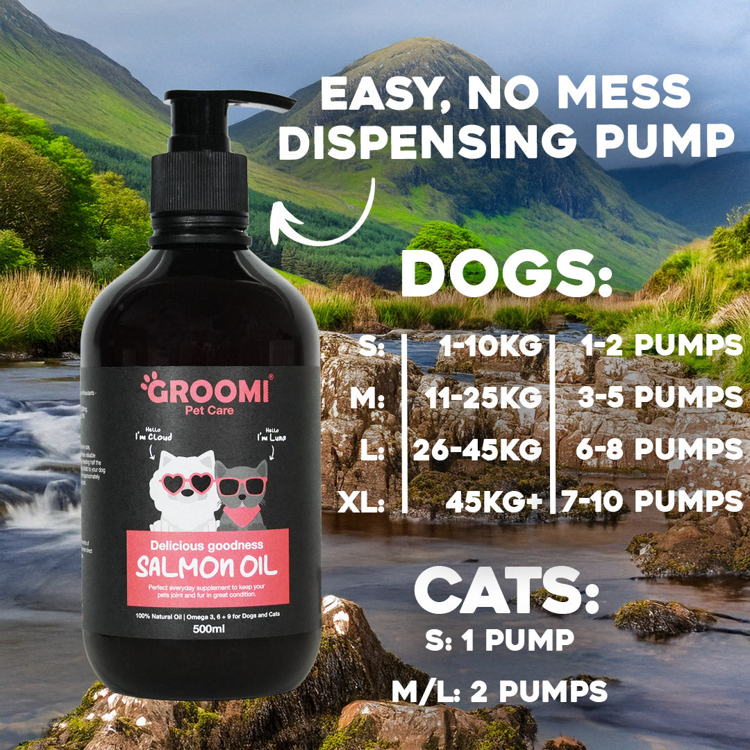 Groomi Pet Care Salmon Oil for Dogs & Cats
