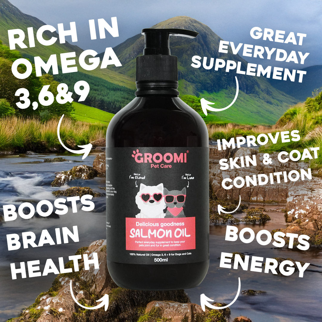 Groomi Pet Care Salmon Oil for Dogs & Cats