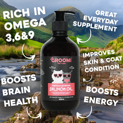 Groomi Pet Care Salmon Oil for Dogs & Cats