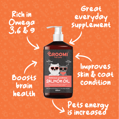 Groomi Pet Care Salmon Oil for Dogs & Cats