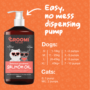 Groomi Pet Care Salmon Oil for Dogs & Cats