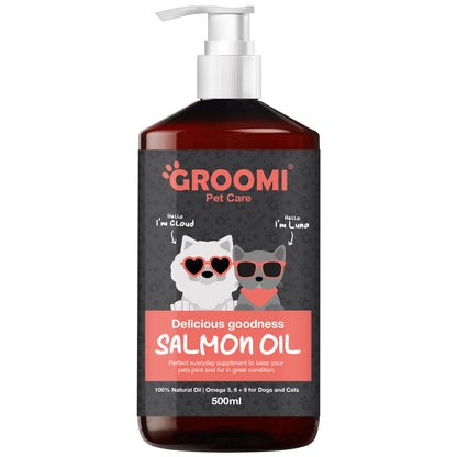 Groomi Pet Care Salmon Oil for Dogs & Cats